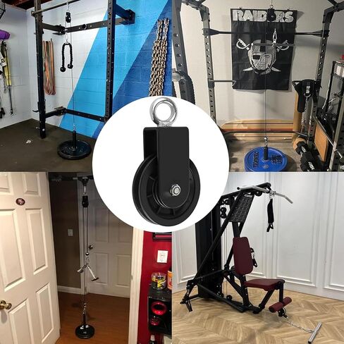 3.5 in 90mm Cable Pulley Attachments for Gym,Cable Pulley Wheel for Gym System Silence Pulley Rotation Traction Wheel Smooth Detachable 360 Rotation 1Pcs in Saudi Arabia