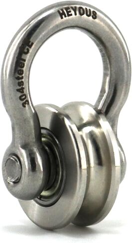 Long Bar Detachable U Shaped Pulley with Large Size Long Screw Groove Pulley Wheel Track Fixed Pulley Suitable for Wire Rope Traction Small Crane Salvage System Pulley Model Silver in Saudi Arabia