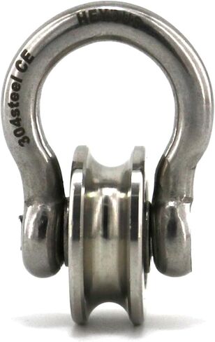 Long Bar Detachable U Shaped Pulley with Large Size Long Screw Groove Pulley Wheel Track Fixed Pulley Suitable for Wire Rope Traction Small Crane Salvage System Pulley Model Silver in Saudi Arabia