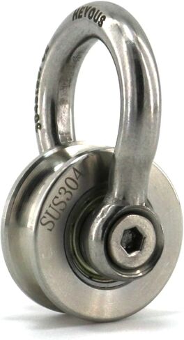 Long Bar Detachable U Shaped Pulley with Large Size Long Screw Groove Pulley Wheel Track Fixed Pulley Suitable for Wire Rope Traction Small Crane Salvage System Pulley Model Silver in Saudi Arabia