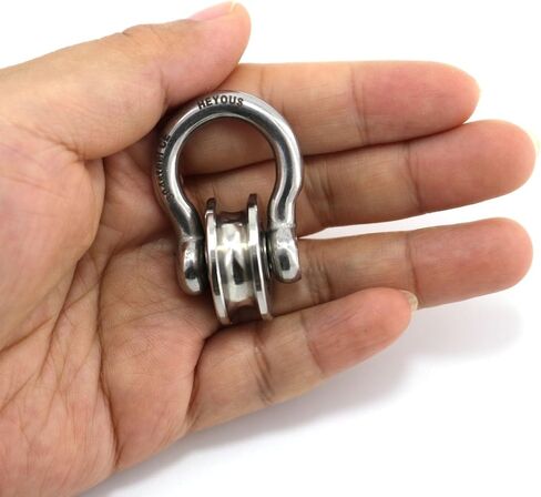 Long Bar Detachable U Shaped Pulley with Large Size Long Screw Groove Pulley Wheel Track Fixed Pulley Suitable for Wire Rope Traction Small Crane Salvage System Pulley Model Silver in Saudi Arabia
