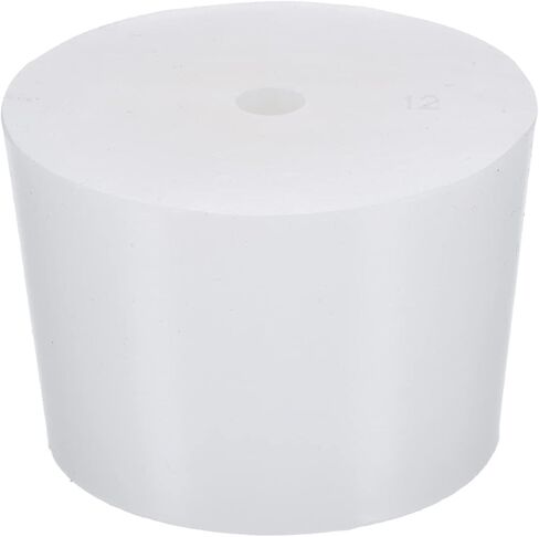 YOKIVE Silicone Rubber Stoppers with Hole, Tapered Plugs with High-Temperature Resistance | Protect Hole, Great for Lab Industry (White, 52mm to 59.7mm) in Saudi Arabia