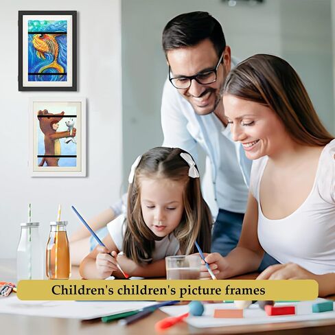 2Pack Frame for Kids Artwork Picture Frame Art Display for Kids Artwork 8.3 x 11in Kids Art Frames Changeable Up To 150 Pcs for Children Art Projects Drawings Black in Saudi Arabia