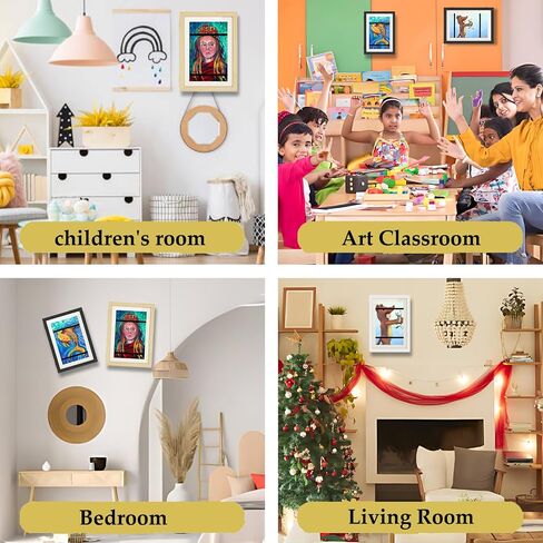 2Pack Frame for Kids Artwork Picture Frame Art Display for Kids Artwork 8.3 x 11in Kids Art Frames Changeable Up To 150 Pcs for Children Art Projects Drawings Black in Saudi Arabia