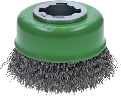 Bosch X-LOCK 2608620725 Cup Wire Brush (Cup Shape, 3.0 inches (75 mm) Diameter, Iron 0.01 inch (0.3 mm) Straight, 1 Piece) in Saudi Arabia