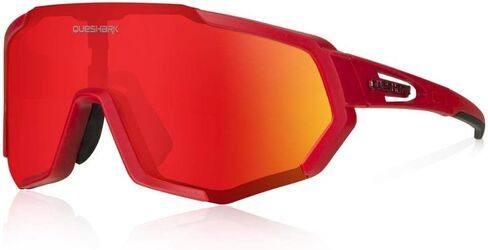 Queshark Cycling Glasses Sports Sunglasses for Men Women with 1 Polarized 2 HD Lens For MTB Running Driving Fishing Baseball in Saudi Arabia