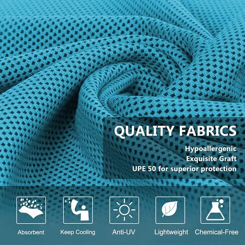 6 عبوات من مناشف التبريد من أمجيكو، منشفة باردة فورية رائعة للرقبة والوجه، مناشف العرق الناعمة القابلة للتنفس للرياضة وصالة الألعاب الرياضية واليوجا والجولف والشاطئ والتخييم والسفر والطقس الحار in Kuwait