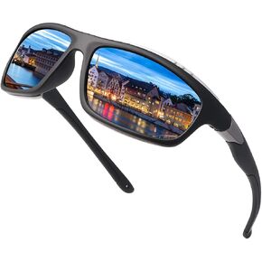 YIMI Sports Polarized Sunglasses for Men Women Cycling Driving Fishing Golf UV400 Protection Retro Glasses Anti Glare Shades