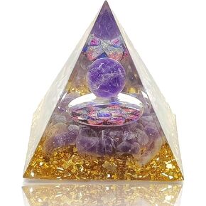 Healing Amethyst Crystal Pyramid Room Decoration Reduce Stress Healing Enhance Positive Energy Attracting Wealth Luck Unique Blessing Gift