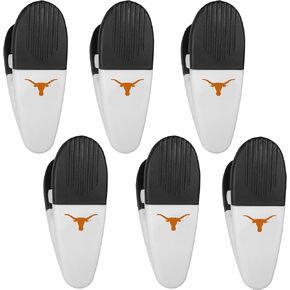 Siskiyou Sports NCAA Texas Longhorns Chip Clip Magnets, 6pk White, One Size
