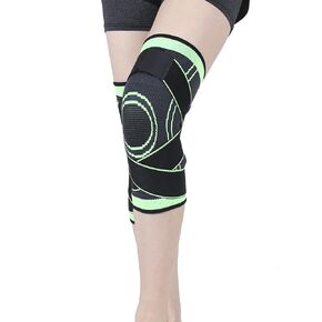 Knee pads with side stabilizers and Patella gel pads, pressure boosting knee pads with straps, knee compression sleeves for pain relief and arthritis, knee support for weightlifting and rock climbing (1, Black, Large)