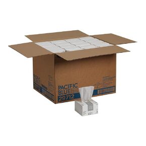 Georgia-Pacific Pacific Blue Basic Recycled 3-Ply Disposable Delicate Task Wiper (Previously AccuWipe) by GP PRO,29712,Large,White,280 Wipers/Box,60 Boxes/Case,Wiper (WxL) 4.5'' x 7.9''