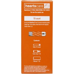 HeartsCare Total Cholesterol Strips 10 Counts