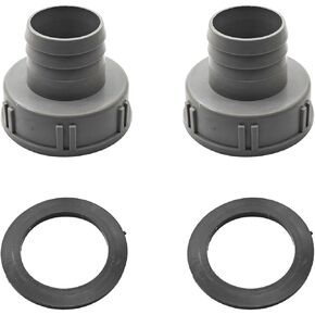 2 Pcs Female 46mm to Male 31mm Sink Trap Adapter, Straight Extended Sink Drain Connector for Bathroom Kitchen Sink