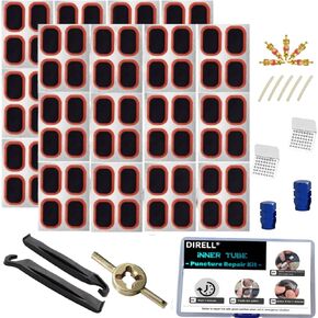 Bike Tire Repair kit Inner Bike Tube Repair kit Inner Tube Puncture Patch Kits for Bicycle MTB Road Mountain BMX and Cycling Inflatable Dinghies, ATVs, Motorcycle