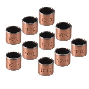 10pcs 1010 Sleeve Bearings - [10mm Bore Dia x 12mm OD x 10mm Length] Wrapped Oilless Bushings for Sliding Movements of Machinery Use