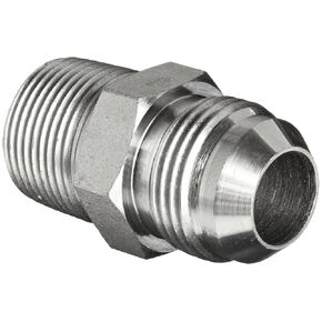 برينان 2404-24-24 تركيب أنبوب فولاذي JIC متوهج، مستقيم، 1-1/2 بوصة أنبوب OD JIC ذكر x 1-1/2-11-1/2 NPTF ذكر