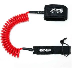 XM Stand-UP Paddle (SUP) 6ft-12ft Leash, Regular Cord Thickness (.270in), Key Pocket, Unbreakable Swivels, Detachable Railsaver, Made in USA