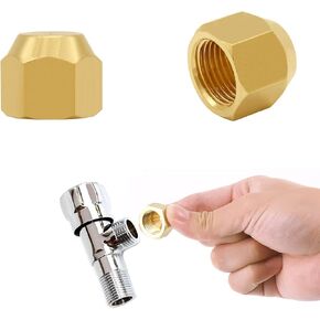 2 Pack 3/8" OD Tube Flare Cap Hex Brass SAE 45 Degree Flare Tube Fitting Female Seal Plug Hex Thread Socket Plug Gas Fittings in Saudi Arabia