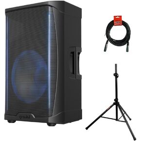 مكبرات صوت Gemini Sound GD-L215PRO احترافية بقدرة 1300 وات مع حزمة بلوتوث مع حامل مكبر صوت فولاذي Auray SS-4420 وكابل XLR- XLR in Kuwait