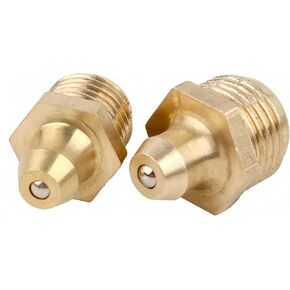 NACX M6 x 1mm Brass Hydraulic Grease Fitting, 90 Degrees, 10Pcs