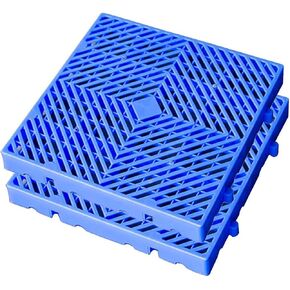 Plastic Pallets Breathable Waterproof, 2PCS Lightweight Breathable Grid Ventilation Pallet, Indoor & Outdoor Storage Grid Pad, Easy To Stack for Kennel, Garden, Basement, Patio Etc,400*400*50mm