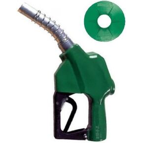 7HB-0100 Diesel 1" High Flow Nozzle, w/Splash Guard, Green