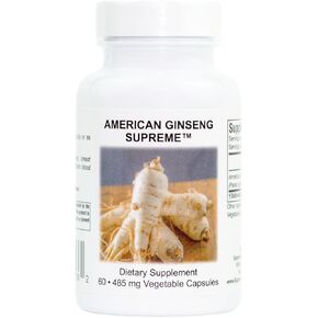 Supreme Nutrition American Ginseng, 60 Pure American Ginseng Root Vegetarian Capsules