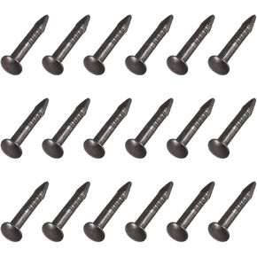 Small Nails (1.2x8mm) 200pcs, Brass Tiny Hardware Nails - for Household Woodworking, Black
