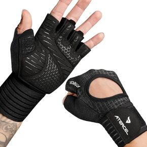 ATERCEL Workout Gloves for Men and Women, Weight Lifting Gloves with Wrist Support Gym Gloves High-Elastic and Breathable Exercise Gloves with Full-Palm Padding