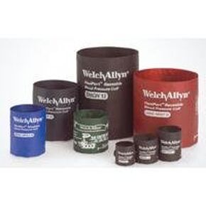 Welch Allyn REUSE-12-1TP FlexiPort Reusable Blood Pressure Cuffs with One-Tube Tri-Purpose Connectors, Large Adult, Size 12