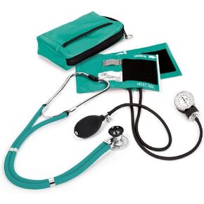 Prestige Medical Aneroid Sphygmomanometer/Sprague-Rappaport Kit, Teal