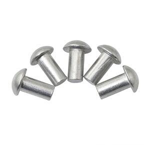 25pcs M6x12mm Solid Aluminum Brazier Head Rivets
