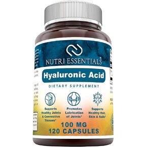 Hyaluronic Acid Dietary Supplement - 100 mg 120 Capsules (Non-GMO) - The Best Supplements for Joint Health, Skin Care & More*