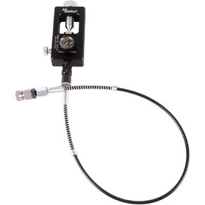 محول وخرطوم Air Venturi Scuba Tank Yoke K-Valve، مع فصل سريع، فضي