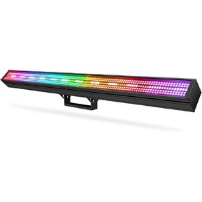 LED Stage Wash Light Bar - 200W 720LED RGBW DMX Wash Light Bar with Chasing Function 192 Shows Strobe Lighting Effects Uplights for Wedding Church Events Stage Lighting