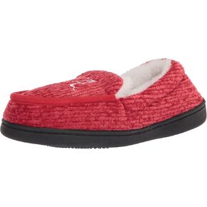 FOCO Women's NCAA College Team Logo Chunky Knit Moccasin Slippers