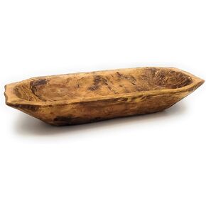 وعاء تزيين خشبي ريفي مقاس 17 بوصة - 20 بوصة - وعاء عجين فريد من نوعه - القرن الكبير in Kuwait