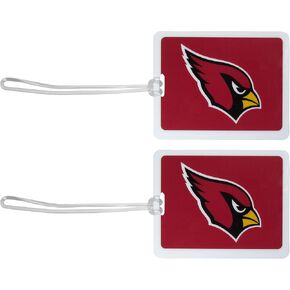 NFL Arizona Cardinals Vinyl Luggage Tag, 2pk, Red