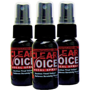 LIQUIDHEALTH Clear Voice Vocal Spray, Strawberry Lemonade (3pack)