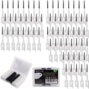 280PCS Soft interdental Brushes, Dental Toothpicks Brush Between Teeth, Toothpick Floss picks Brush Disposable for Cleaning, Toothbrush Clean Tool, Black Colors