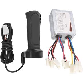 Brushed DC Motor Speed &Controller, Throttle Grips E-Bike Scooter Tricycle Speed Controller Motor of 500W 24V 36V 48V(500W 48V)