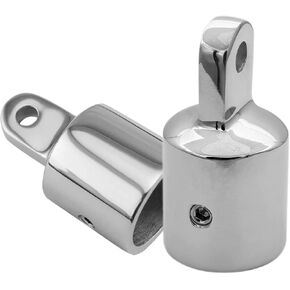 Pair of Marine Grade Heavy Duty7/8IN(22.4MM) ID Bimini Top Cap External Eye End Boat Fittings 316SS Hardware, Fits 7/8in OD Round Tube