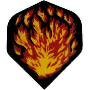 Great Balls of Fire Flames Strong Durable Dart Flights for Steel & Soft Tip Darts (3 Sets - 9 Flights)