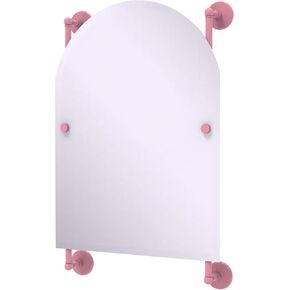 Allied Brass MC-27-94-PNK Monte Carlo Arched Top Frameless Rail Mounted Mirror, Pink