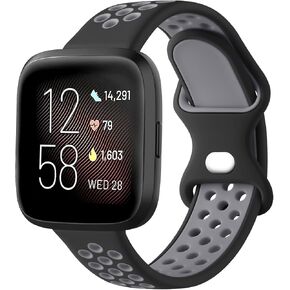Breathable Band for Fitbit Versa 2 Bands Women Men, Soft Silicone Replacement Wristbands Sport Strap Compatible with Fitbit Versa 2 / Fitbit Versa/Versa Lite/Versa SE Smartwatch Accessories