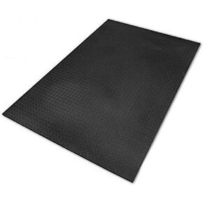 Supermats Ultimats Rubber Mat for Weightlifting Equipment, 4' x 6', Black in Kuwait