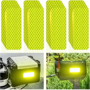 Reflective Stickers Made of 3M DG3,Super Reflection, Safety Reflective Tape for Car Trailer Truck Bike Motorcycle, 20 Pcs Fluorescent Yellow-Green Outdoor Waterproof 3.15" X 1.18"