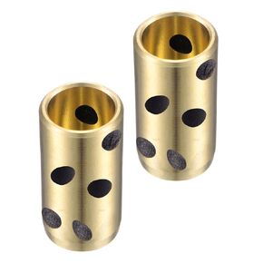 2pcs JDB Sleeve Bearing - [8mm Bore Dia x 10mm OD x 25mm Length] Brass Bushings for Machine Tools, Wrapped Oilless