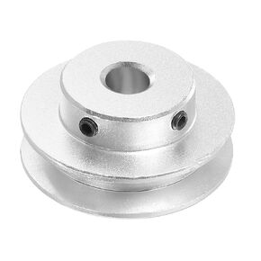 PATIKIL V-Belt Pulley, 8mm Fixed Bore 30mm Outer Dia Single Groove Pulley Wheel Aluminum Alloy V-Groove Drive Pulley for Motor Shaft 1-3MM PU Round Belt